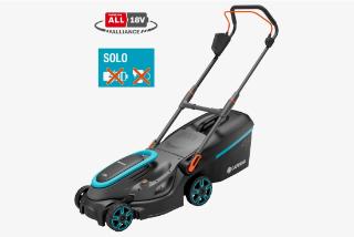 A GARDENA battery lawnmower